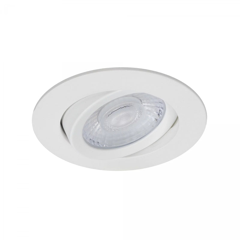 LIV 6W Wit DTW Inbouwspot – Ronde Dimbare LED Plafondspot IP65, Modern Aluminium/Kunststof