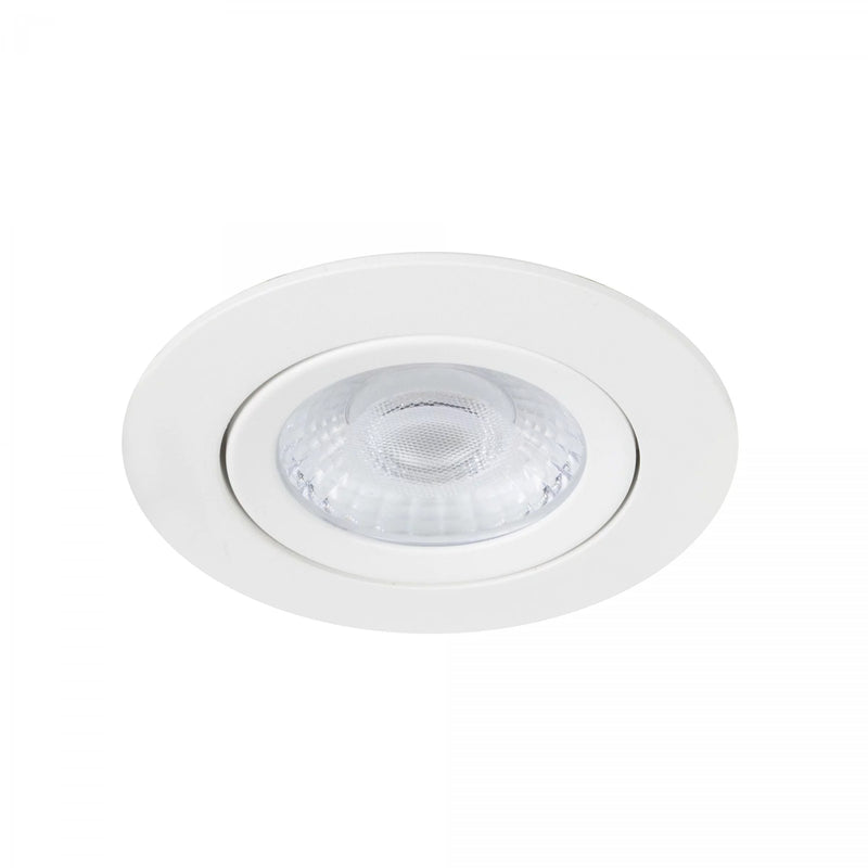 LIV 6W Wit DTW Inbouwspot – Ronde Dimbare LED Plafondspot IP65, Modern Aluminium/Kunststof