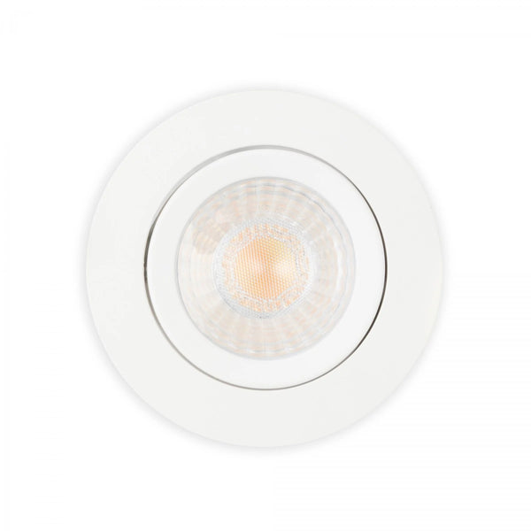 LIV 6W Wit DTW Inbouwspot – Ronde Dimbare LED Plafondspot IP65, Modern Aluminium/Kunststof