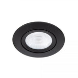 LIV 6W Zwart DTW Inbouwspot – Ronde Dimbare LED Plafondspot IP65, Modern Aluminium/Kunststof
