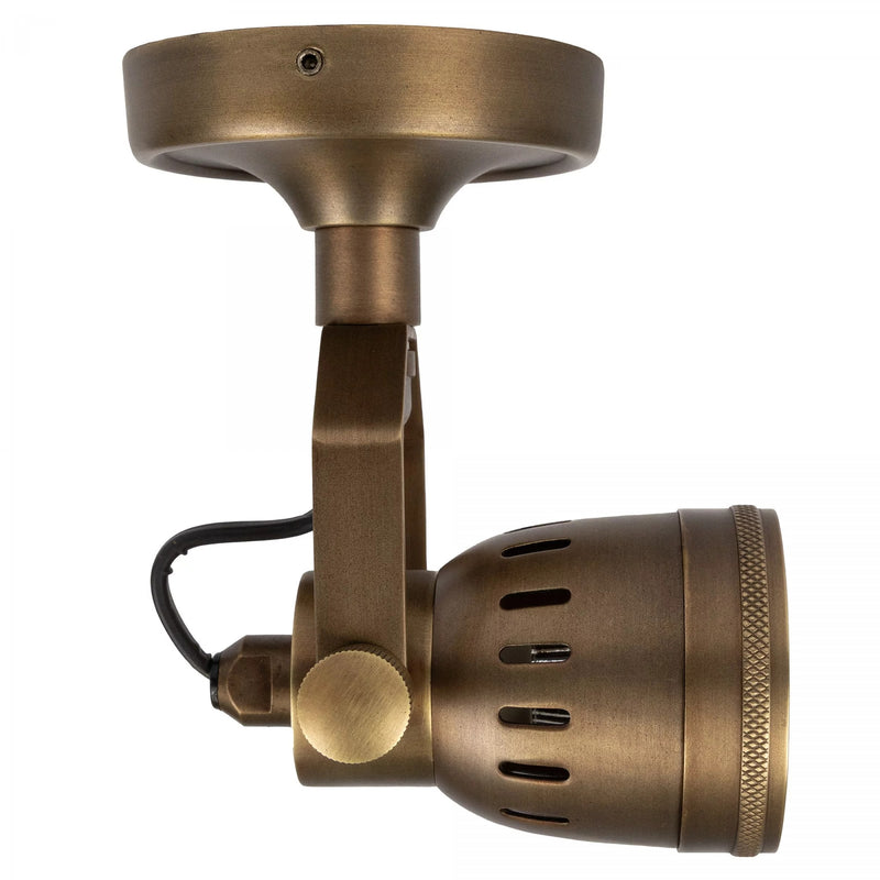 Indigo Antiek Messing Opbouwspot – Draaibare GU10 Wand- en Plafondlamp