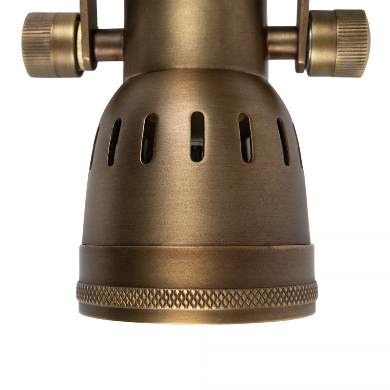 Indigo Antiek Messing Opbouwspot – Draaibare GU10 Wand- en Plafondlamp