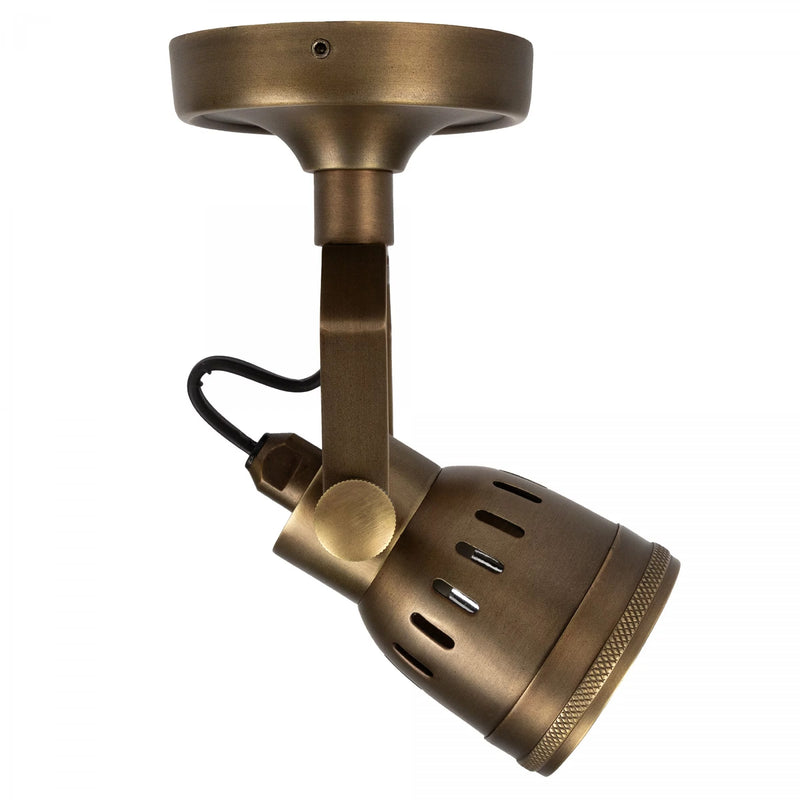 Indigo Antiek Messing Opbouwspot – Draaibare GU10 Wand- en Plafondlamp