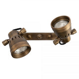 Indigo Dubbele Opbouwspot Messing – Draaibare Wand- & Plafondlamp