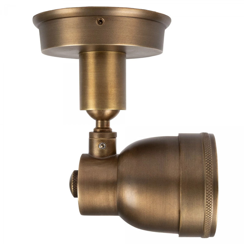 Indigo Swirl Antiek Messing Buitenspot – Dimbare GU10 Wand- en Plafondspot IP54