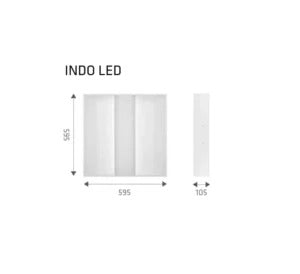 Indo LED Inbouwarmatuur 60x60 | Indirect Licht | 2400lm | Wit