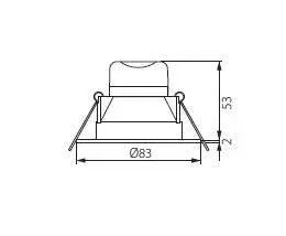 Ivian LED Inbouwspot IP44 Wit/Staalkleur 3000K of 4000K