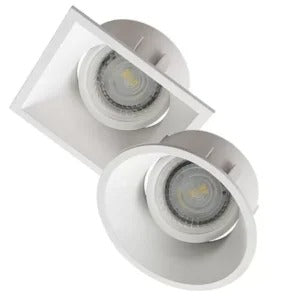 Ivri Kantelbare Inbouwspot GU10 Vierkant of Rond Wit