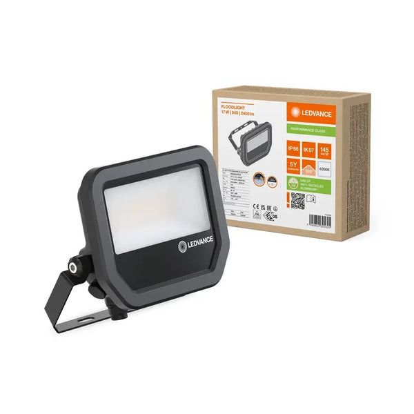 LED Breedstraler Aluminium Zwart 17W 2400lm 100D - 840 Koel Wit | IP66 - Symmetrisch