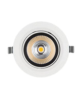 LED Downlight Kantelbaar - Bananenspot Vario 180MM - Wit - 35W 3350 Lm - 3000K 830 Warm Wit | 24 Stralingshoek - Zaagmaat 170MM