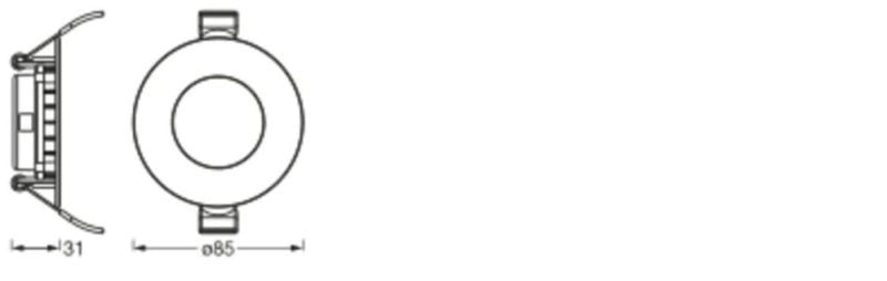 LED Downlight Ultra Slim Inbouwspot - Wit 85MM - 4.5W 240Lm - 3000K 830 Warm Wit | Zaagmaat 72mm 230v