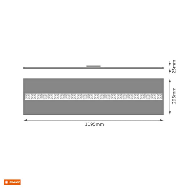 LED Paneel 120x30CM - UGR16 Louvre - Aluminum Wit - 27.5W 4150Lm - 4000K 840 Koel Wit | IP20