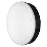 LED Plafond / Wandlamp Bulkhead IP65 - Surface 250MM Zwart - 10W 800Lm - 4000k 840 Helder wit | IK10 Beweging & Daglichtsensor