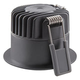 LED Spot Downlight Aluminium Zwart 8W 640lm 36D - 927 Zeer Warm Wit | Zaagmaat 68mm - IP44 - Beste Kleurweergave - Dimbaar