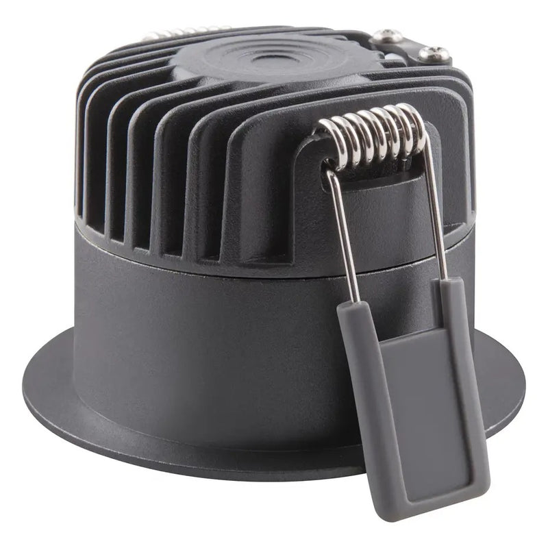 LED Spot Downlight Aluminium Zwart 8W 640lm 36D - 927 Zeer Warm Wit | Zaagmaat 68mm - IP44 - Beste Kleurweergave - Dimbaar