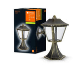 LED Tuinlamp - Endura Classic - Zwart-Goud - E27 - 33cm | Traditioneel
