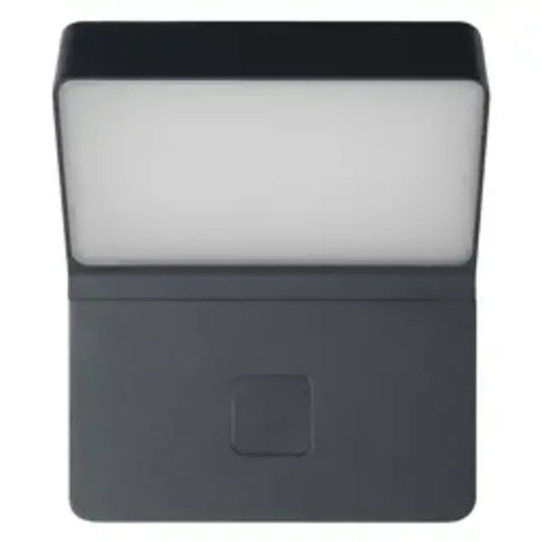 LED Wandlamp - Endura Stijl Wide - Donker Grijs - 12W 750lm - 3000K Warm Wit | Bewegings- en lichtsensor