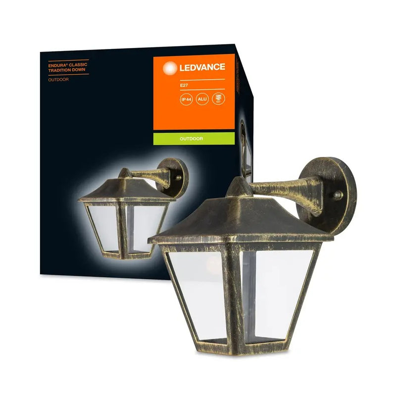 LED Wandlamp - E27 - Endura Classic - Goud - IP44 | Traditioneel