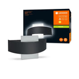 LED Wandlamp - Endura Stijl Shield - Donker Grijs - 11W 410lm - 3000K Warm Wit