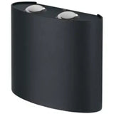 LED Wandlamp - Endura Stijl Updown Deco - Donker Grijs - 11W 550lm - 3000K Warm Wit