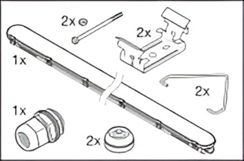 LED Waterdichte Montagebalk - 18W 133 - 4000k - 120cm - IP65