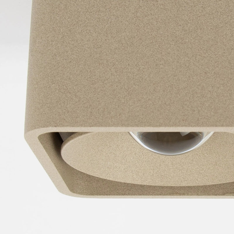 Lars Opbouwspot Champagne – Aluminium Vierkante Plafondspot met Dim-to-Warm LED 10W