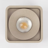 Lars Opbouwspot Champagne – Aluminium Vierkante Plafondspot met Dim-to-Warm LED 10W