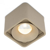 Lars Opbouwspot Champagne – Aluminium Vierkante Plafondspot met Dim-to-Warm LED 10W