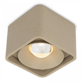 Lars Opbouwspot Champagne – Aluminium Vierkante Plafondspot met Dim-to-Warm LED 10W