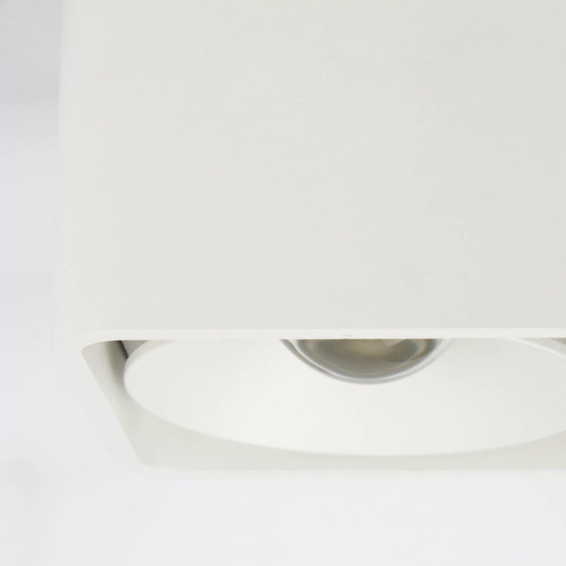 Lars Opbouwspot Wit – Aluminium Vierkante Plafondspot met Dim-to-Warm LED 10W