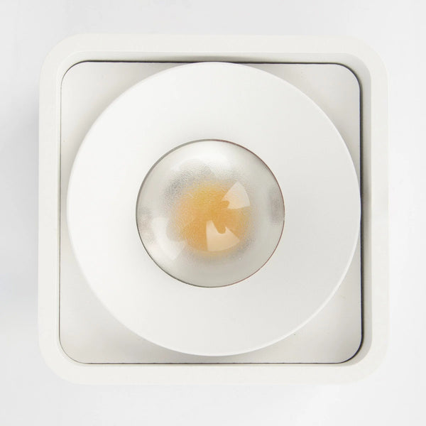 Lars Opbouwspot Wit – Aluminium Vierkante Plafondspot met Dim-to-Warm LED 10W