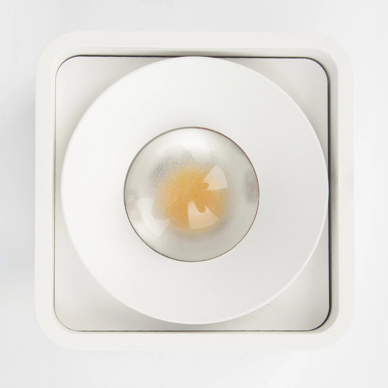 Lars Opbouwspot Wit – Aluminium Vierkante Plafondspot met Dim-to-Warm LED 10W