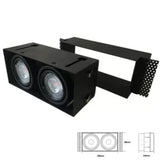 Luca-II Trimless Inbouwspot Dubbel GU10 | Zwart | Kantelbaar