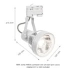Madara Track Railspot AR111/ES111 E27-GU10 Aluminium Wit/Zwart