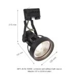 Madara Track Railspot AR111/ES111 E27-GU10 Aluminium Wit/Zwart