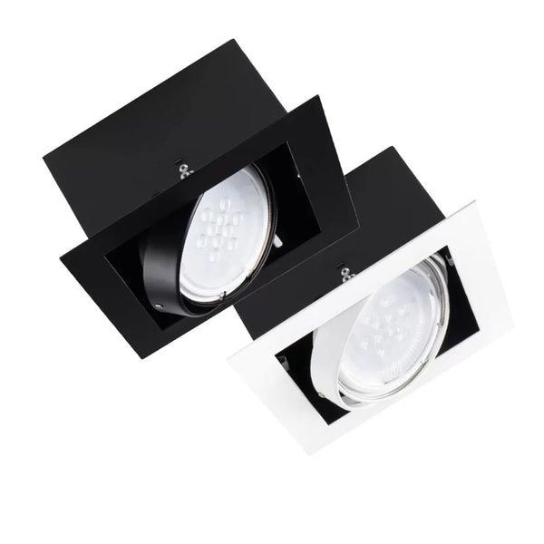 Mateo-I ES Kardan Spot – Enkel – GU10 – Wit/Zwart – Aluminium