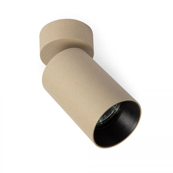 Mila 1 Rond Opbouwspot Champagne – Aluminium Plafondspot met GU10 Fitting, Kantelbaar en Draaibaar