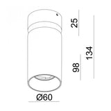 Mila 1 Rond Opbouwspot Champagne – Aluminium Plafondspot met GU10 Fitting, Kantelbaar en Draaibaar