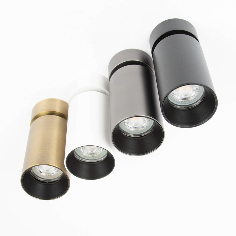 Mila 1 Rond Opbouwspot Zwart – Aluminium Plafondspot met GU10 Fitting, Kantelbaar & Draaibaar