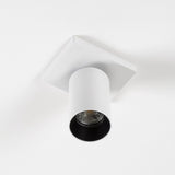 Mila 1 Wit Opbouwspot / Goud – Verstelbare Plafond- en Wandspot met GU10 LED