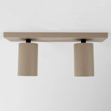 Mila 2 Opbouwspot Champagne – Aluminium Plafondlamp met 2 Spots, GU10 Fitting, Kantelbaar & Draaibaar