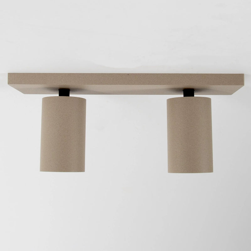 Mila 2 Opbouwspot Champagne – Aluminium Plafondlamp met 2 Spots, GU10 Fitting, Kantelbaar & Draaibaar