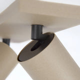 Mila 2 Opbouwspot Champagne – Aluminium Plafondlamp met 2 Spots, GU10 Fitting, Kantelbaar & Draaibaar