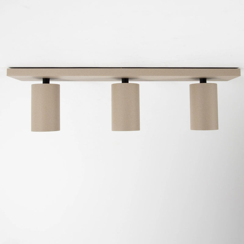 Mila 3 Opbouwspot Champagne – Aluminium Plafondlamp met 3 Spots, GU10 Fitting, Kantelbaar & Draaibaar