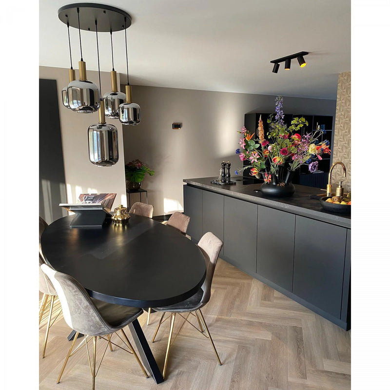 Mila 3 Zwart Opbouwspot / Goud – Verstelbare 3-Lichts Plafond- en Wandspot met GU10 LED