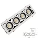 Modern-Day GU10 Kardanspot – Inbouw – Wit/zwart – Aluminium