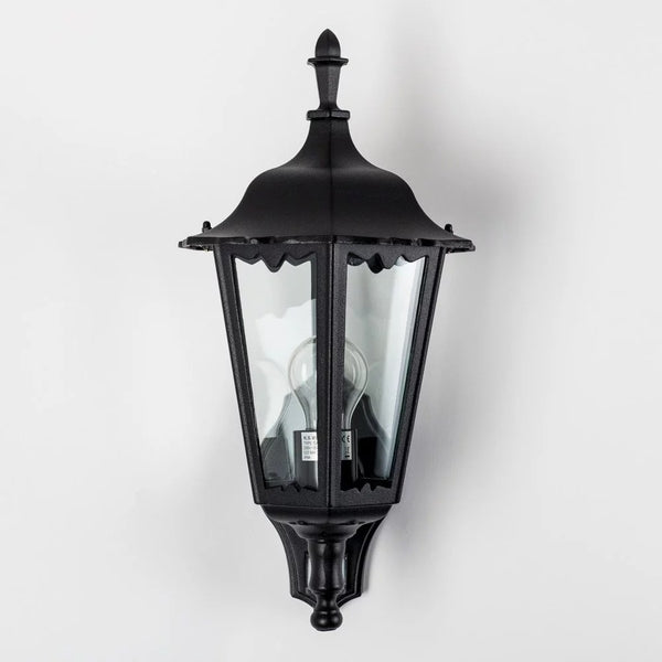 Muurlamp Ancona staand met sensor Zwart