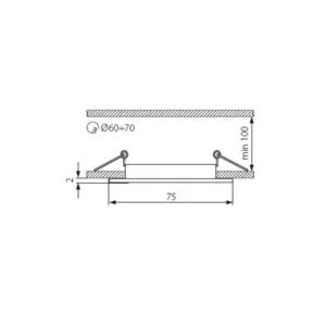 Navi Vaste Vierkante Inbouwspot GX5.3/LED Aluminium