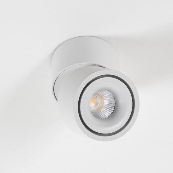 Ole 1 Wit Opbouwspot – Ronde Dimbare LED Plafond- en Wandspot 9,4W Warm Wit