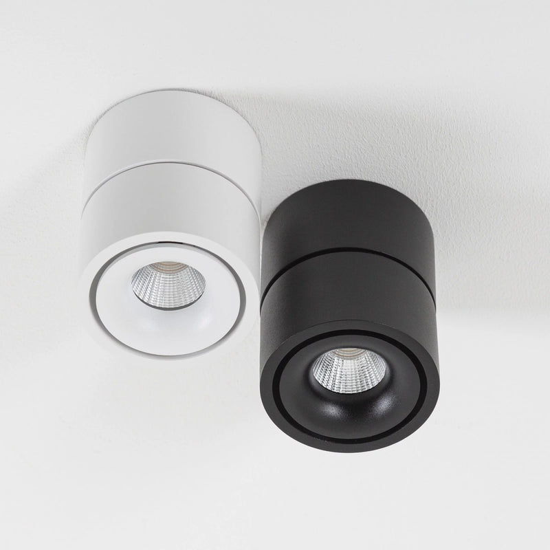 Ole 1 Wit Opbouwspot – Ronde Dimbare LED Plafond- en Wandspot 9,4W Warm Wit